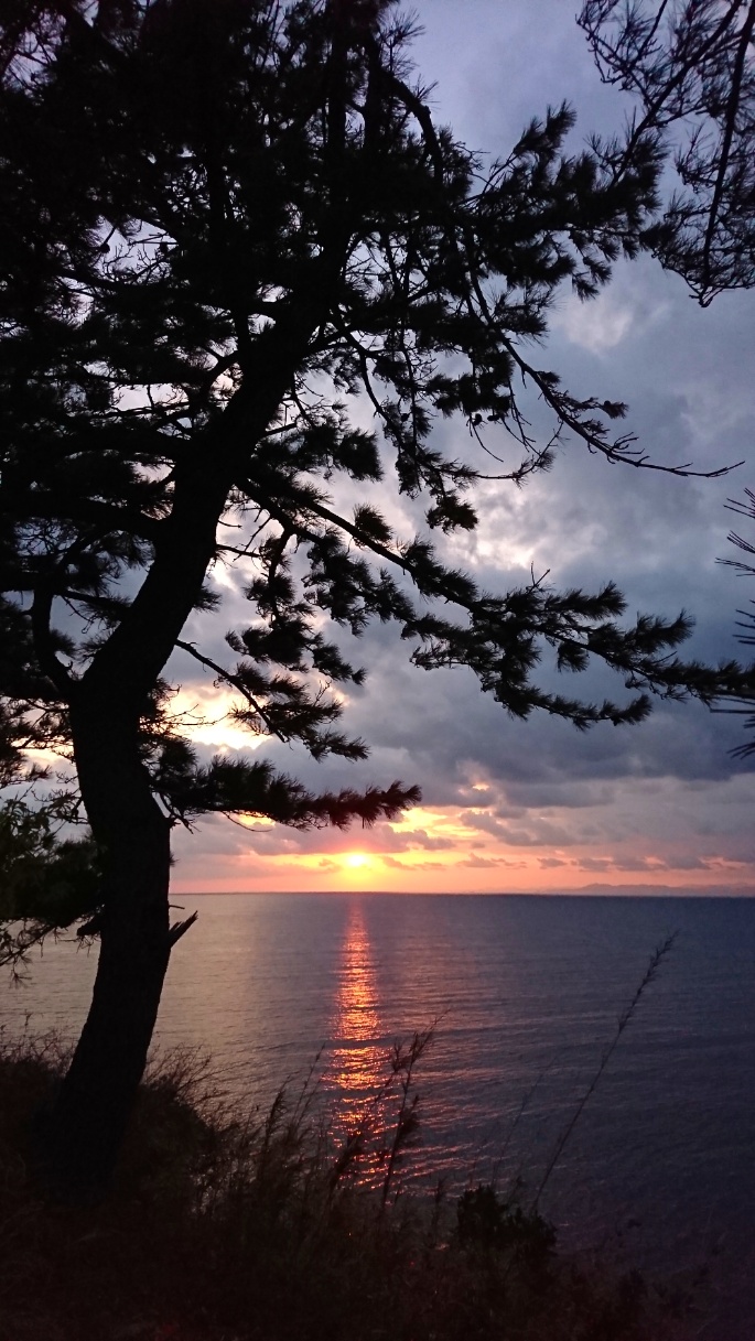 西伊豆　夕陽　夕日