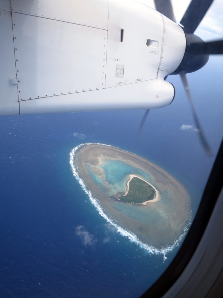 飛行機 上空 慶良間諸島