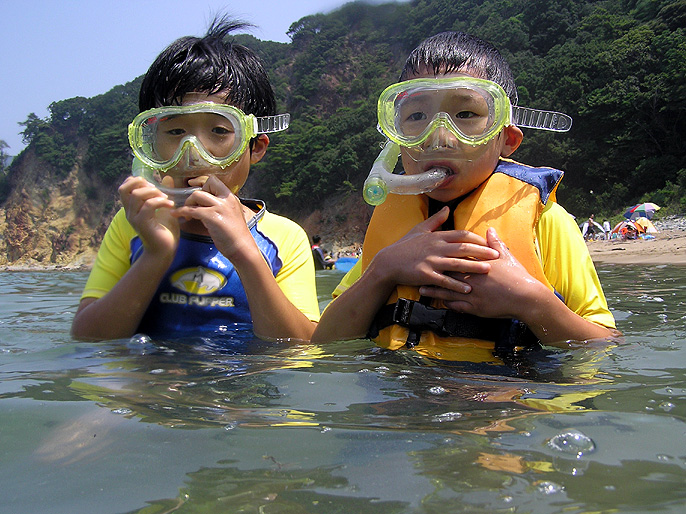 神奈川　スノーケル　スノーケリング　ツアー　子供