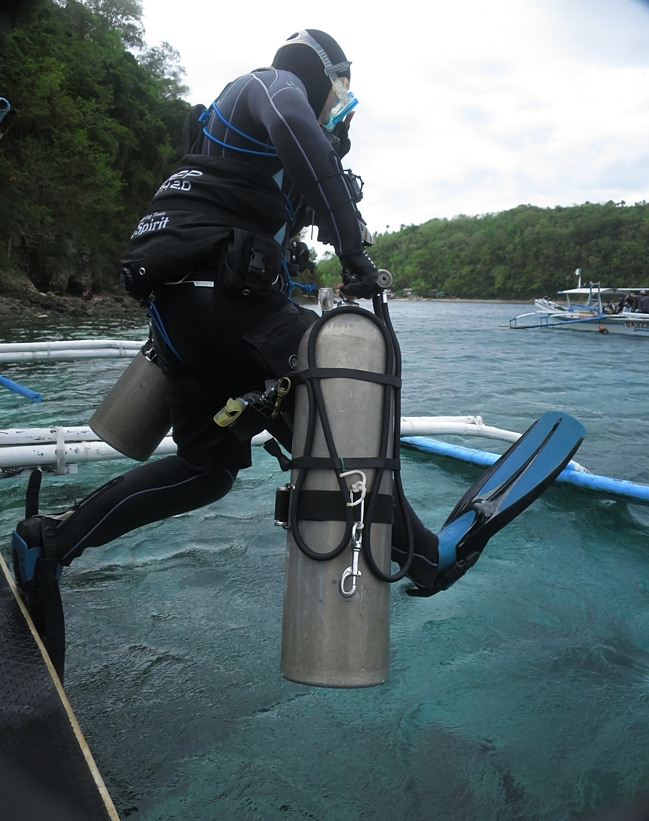 PADI　サイドマウント　ダイバー　ダイビング