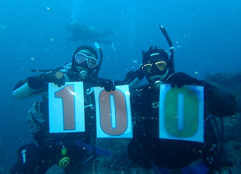 記念ダイブ　100本