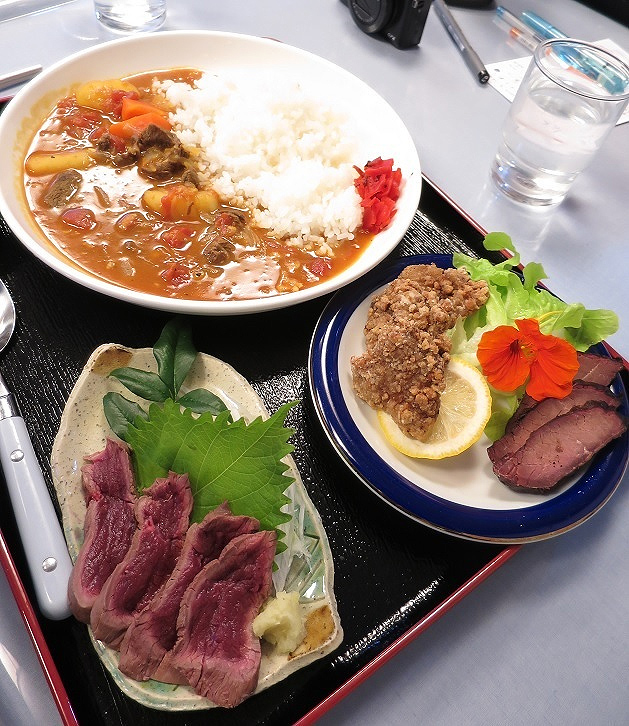 本栖湖　鹿カレー　ジビエ