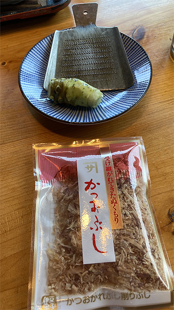 田子　かつおぶし　わさび　ご飯