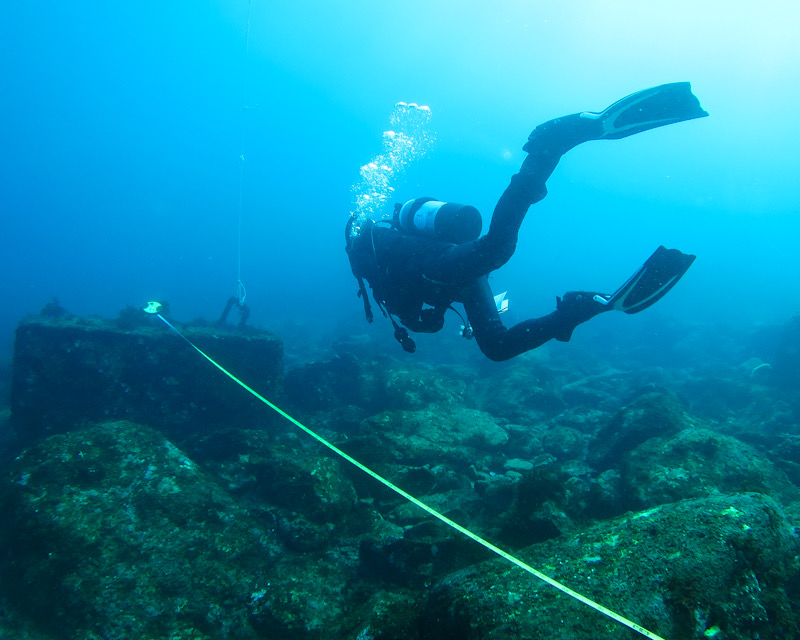 PADI ナビゲーション　ダイビング　水中地図　ポイント　