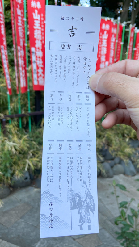 猿田彦神社　おみくじ　1,000円