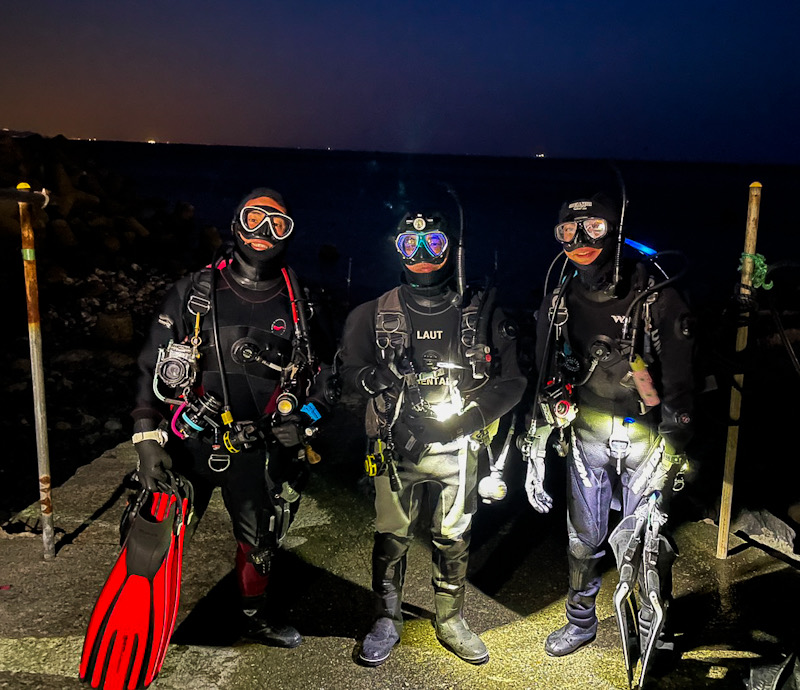 江の浦　ナイトダイビング　PADI