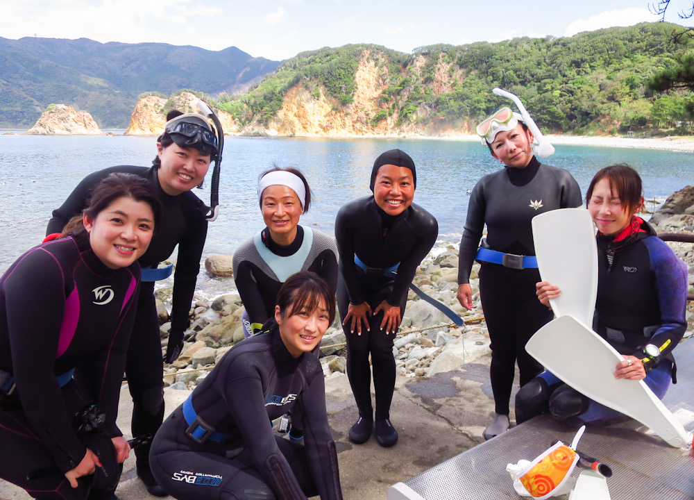 スキンダイビング　ツアー　伊豆　安良里