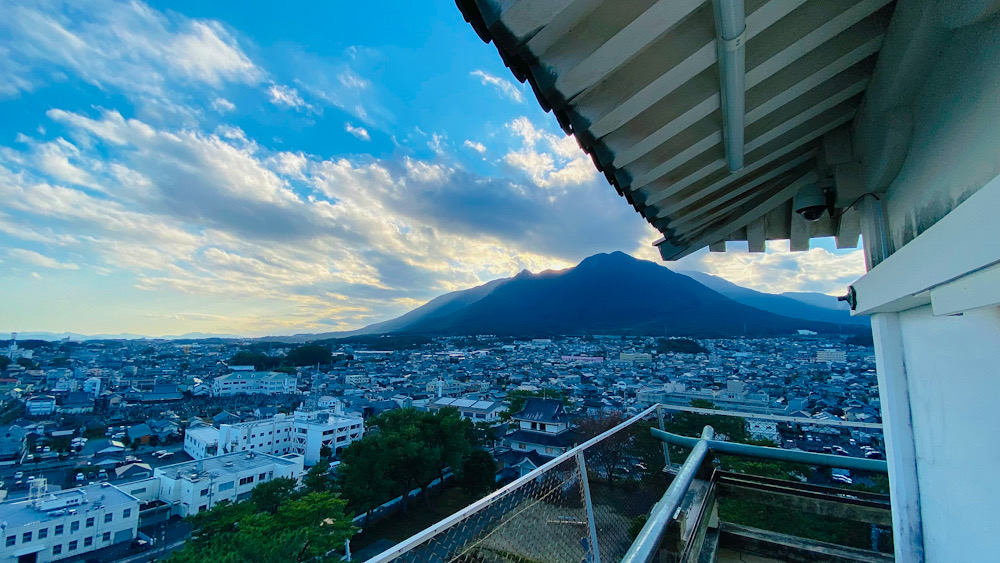 島原城　雲仙・普賢岳