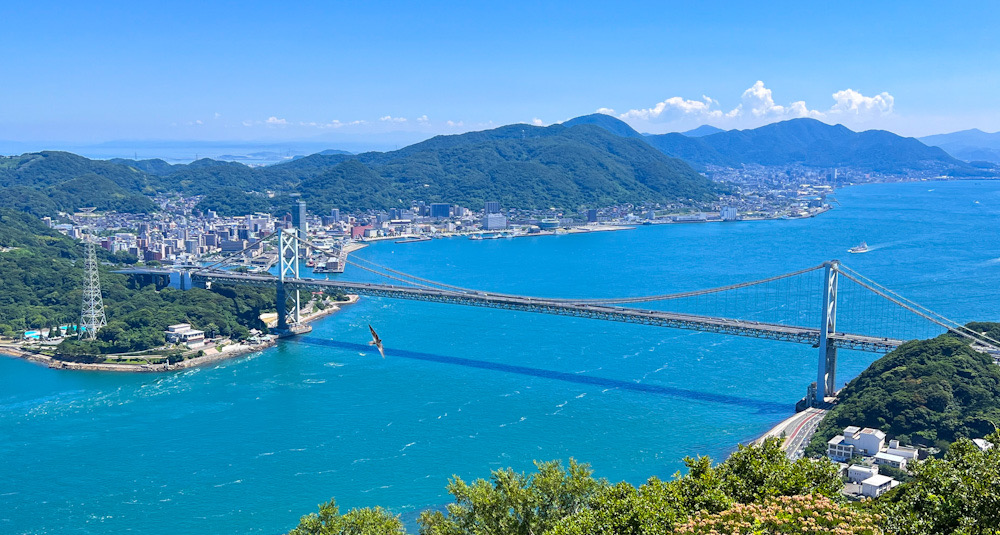関門海峡　関門大橋　下関市