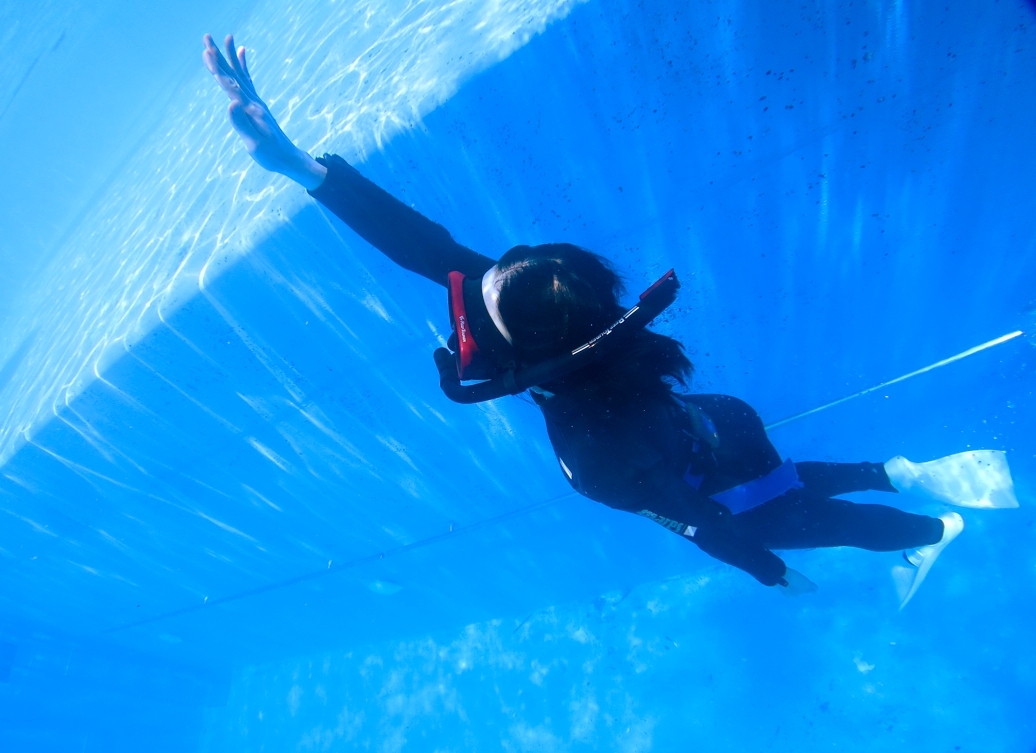 スキンダイビング　講習　プール　神奈川　湘南