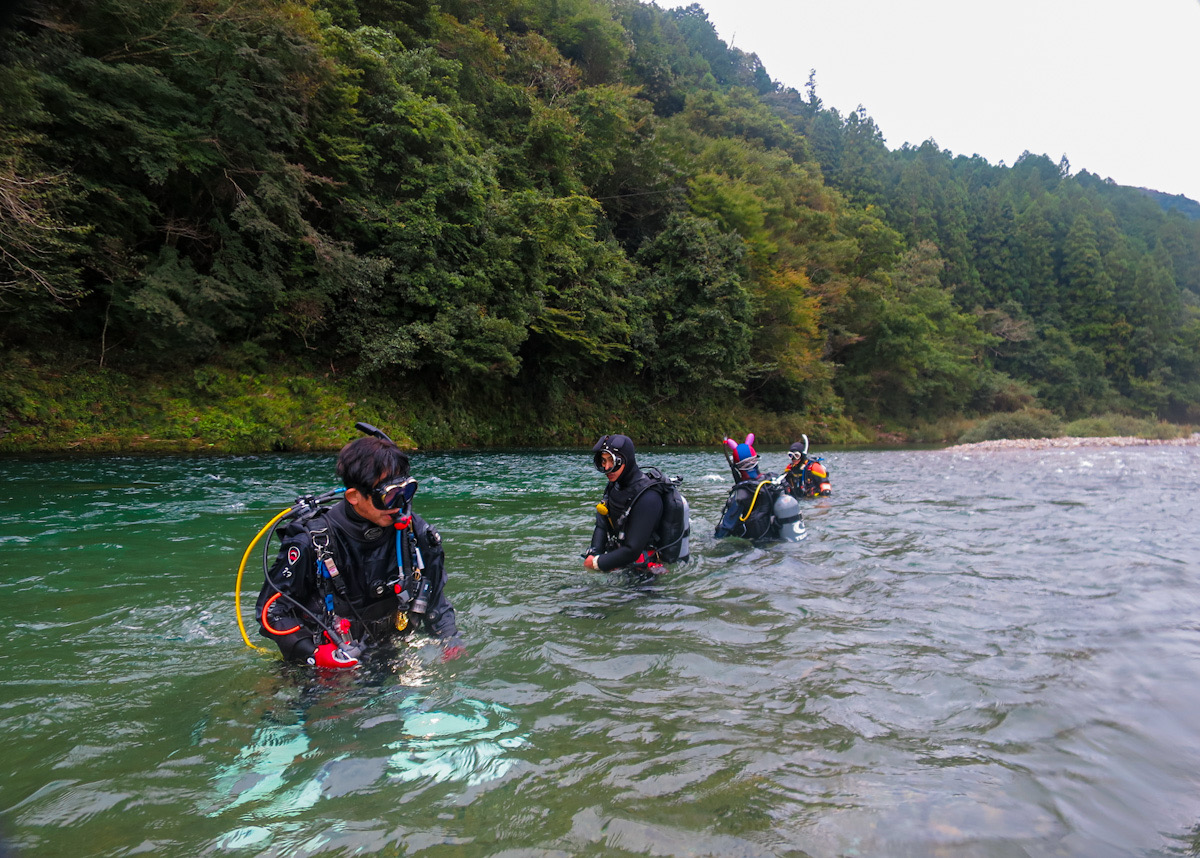 美濃　長良川　リバーダイビング　オオサンショウウオ　講習　SP