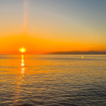 湘南　逗子　夕日　夕陽