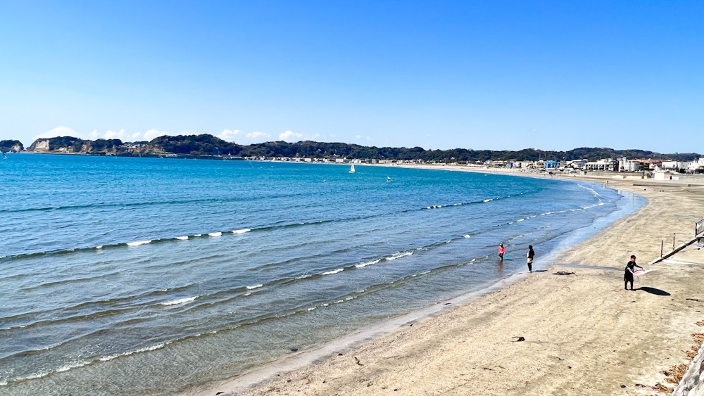 鎌倉散歩　海岸　材木座　由比ヶ浜　ビーチ