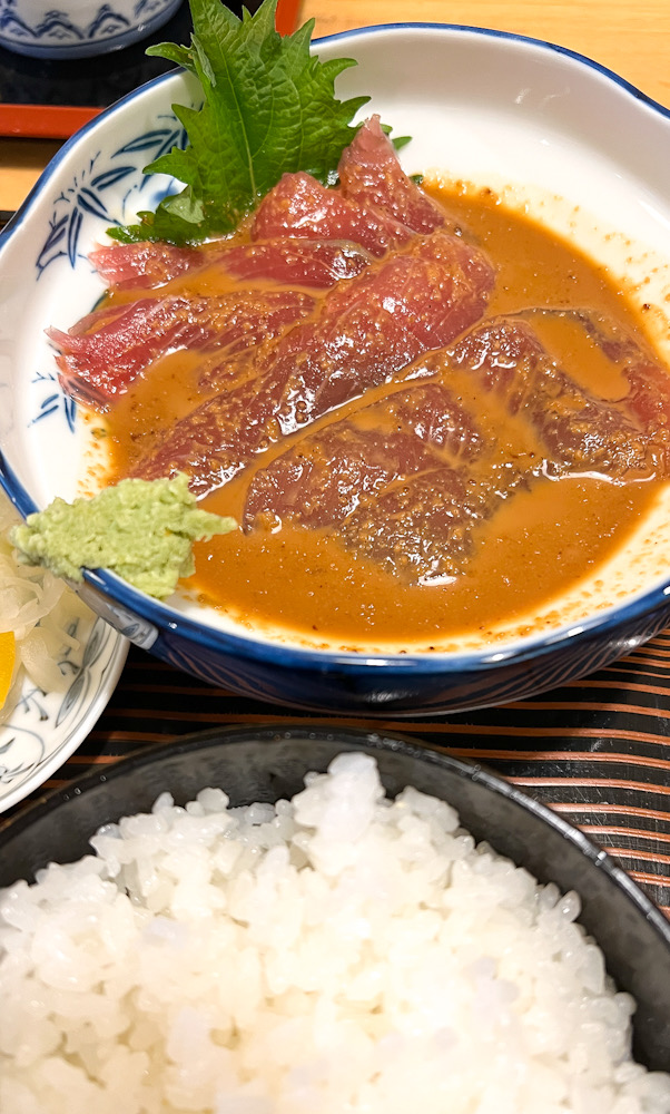 串本ツアー　ダイビング　南紀　カツオ茶漬け