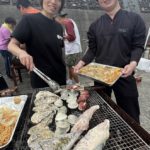 岩　ダイビング　バーベキュー