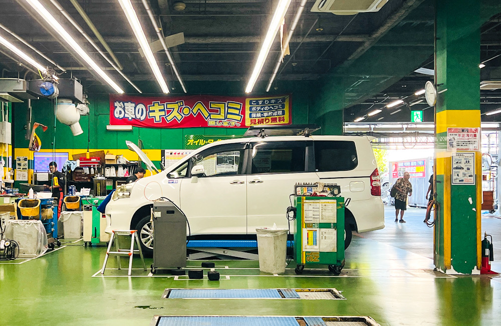 ダイビング　車　整備