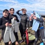 スキンダイビングツアー　沼津　伊豆　ランチ　スキンダイビング女子