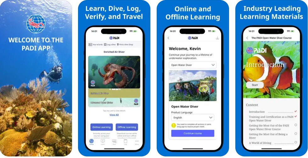 PADI　アプリ　eラーニング