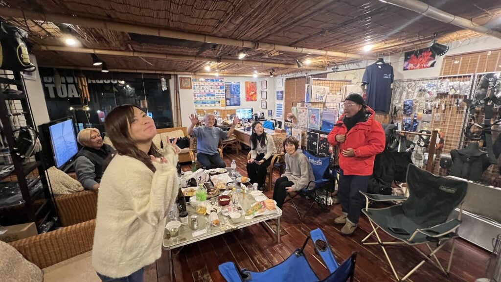 ダイビングショップ ラウト　鎌倉　忘年会　飲み会