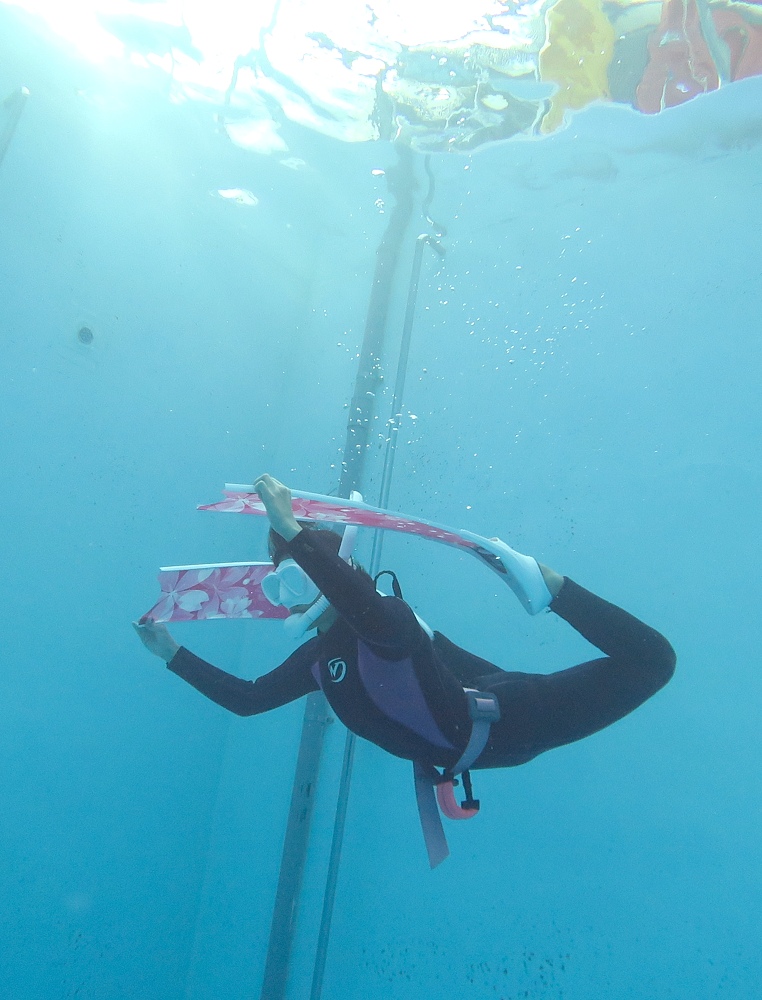 スキンダイビング講習　屋内プール　