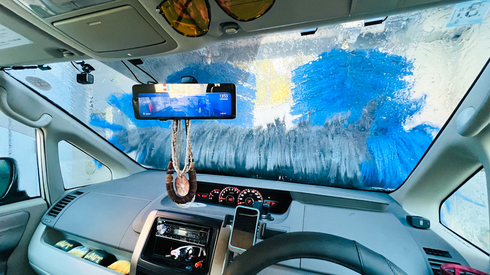 ダイビングショップ　車　洗車