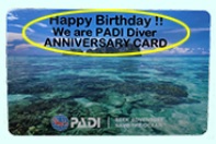 PADI アニバーサリーカード 発行