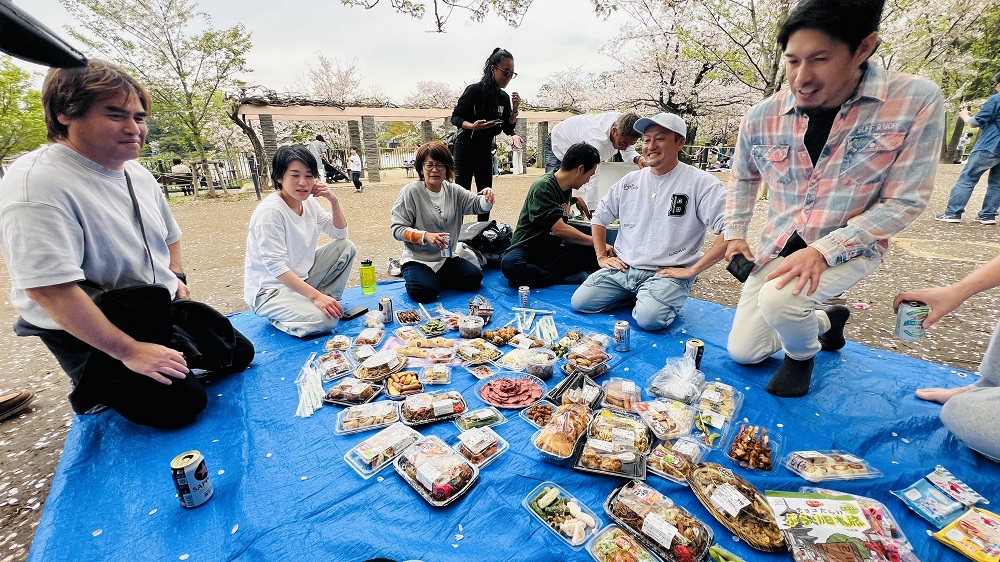 洗足池　お花見　ダイビングインストラクター