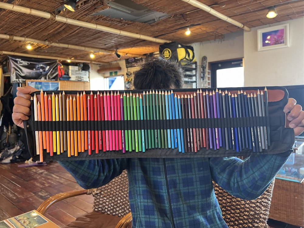 ログ付け　お絵描き　色鉛筆