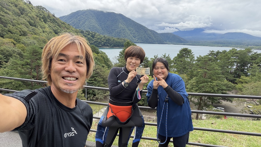 本栖湖　ダイビング　高所潜水