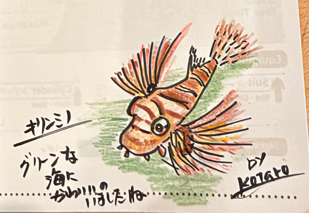 ダイビング ログ付け キリンミノ