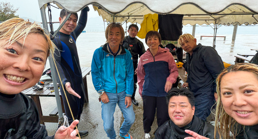 伊豆 ダイビング ダイバー 集合写真